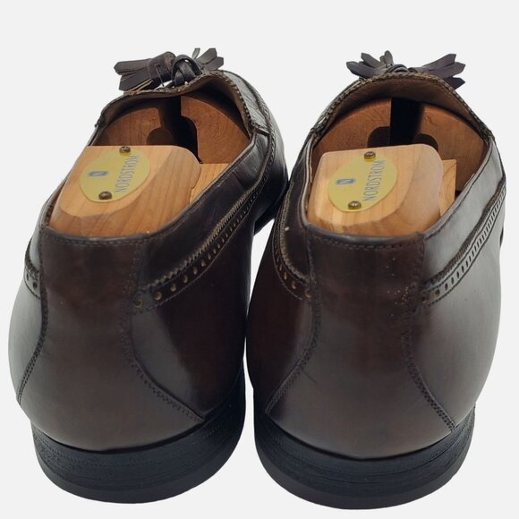 Italy Bally Royce Men size 7.5 Brown Crocodile Leather Tassel Loafer Dress shoes main image 9